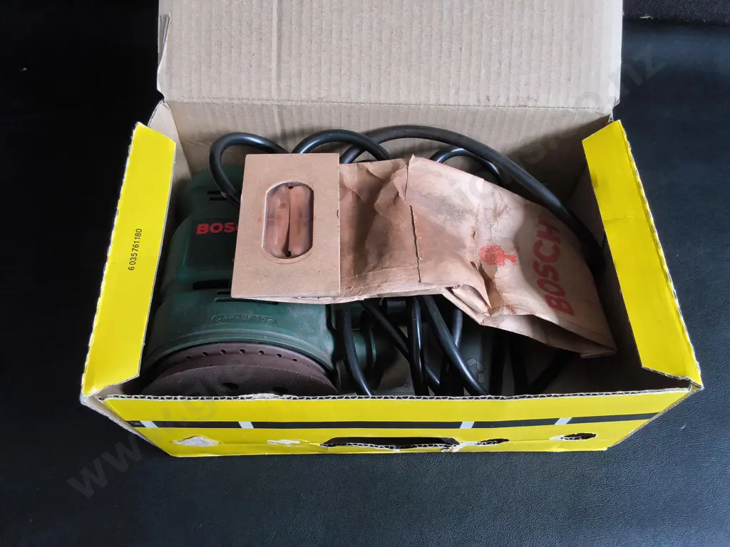 VINTAGE BOSCH PEX 115 A CORDED ECCENTRIC SANDER, BOXED Image 1++