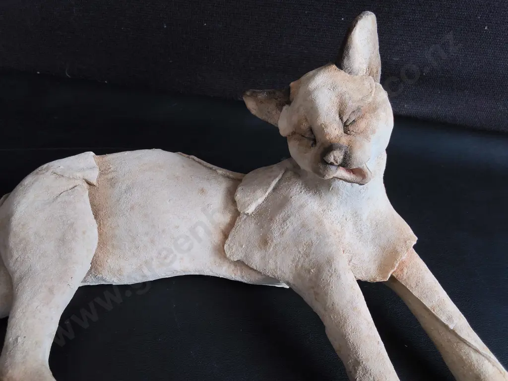 COUNTRY ARTISTS "A BREED APART", "SASHA" CAT FIGURINE BY GRANT PALMER, W 53 CM Image 1++