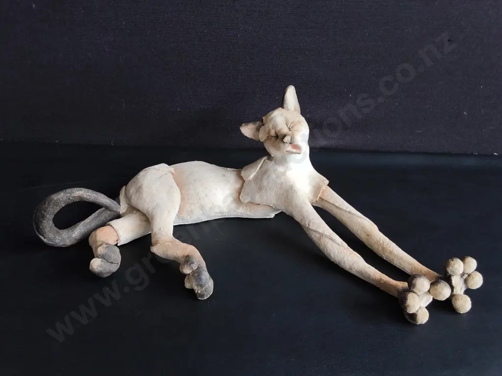 COUNTRY ARTISTS "A BREED APART", "SASHA" CAT FIGURINE BY GRANT PALMER, W 53 CM Image 1++