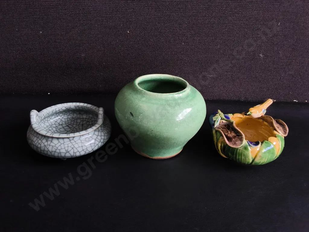 3 VINTAGE CERAMIC ITEMS, TALLEST H 10 CM Image 1++
