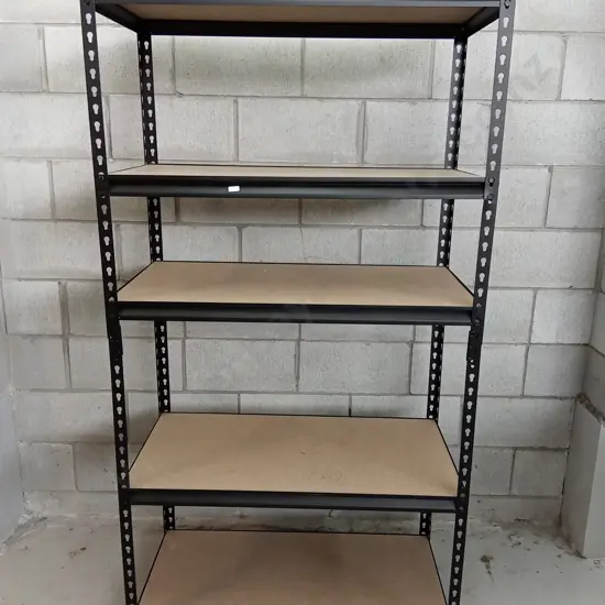 5 TIER GARAGE SHELVING UNIT, H 183CM X W 92CM X D 46CM
