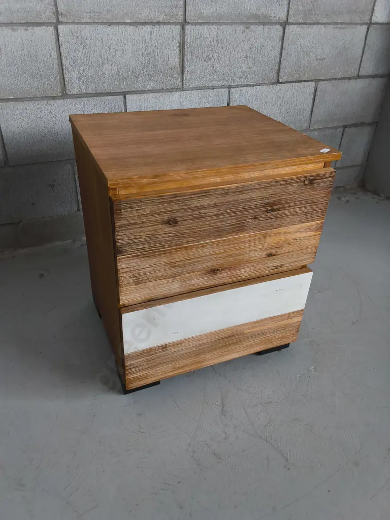 WOODEN BEDSIDE TABLE, H 55 CM X W 46 CM X D 40 CM Image 1++