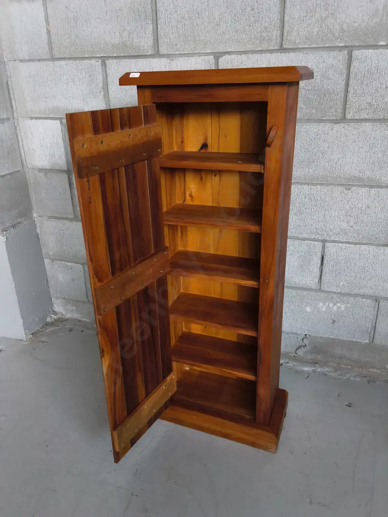 TALL SLIM WOODEN STORAGE CABINET, H 1.08 M X W 43 CM Image 1++