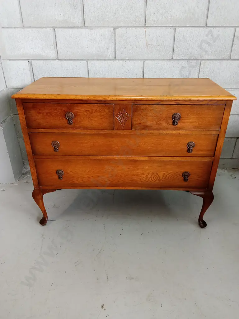 VINTAGE CHEST OF DRAWERS, H 84CM X W 107CM X D 43CM Image 1++