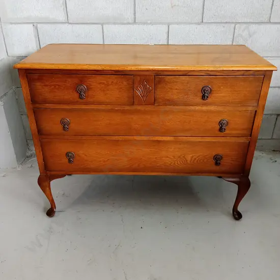 VINTAGE CHEST OF DRAWERS, H 84CM X W 107CM X D 43CM