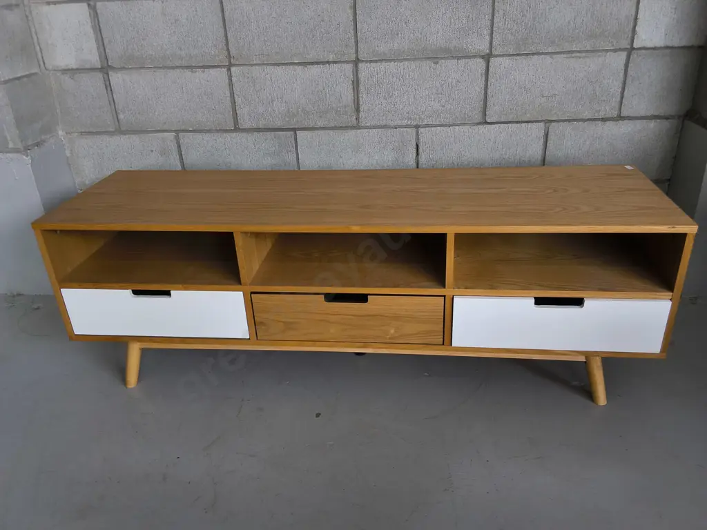 MODERN NORDIC STYLE ENTERTAINMENT UNIT, W 1.4 M X H 47 CM X D 40 CM Image 1++