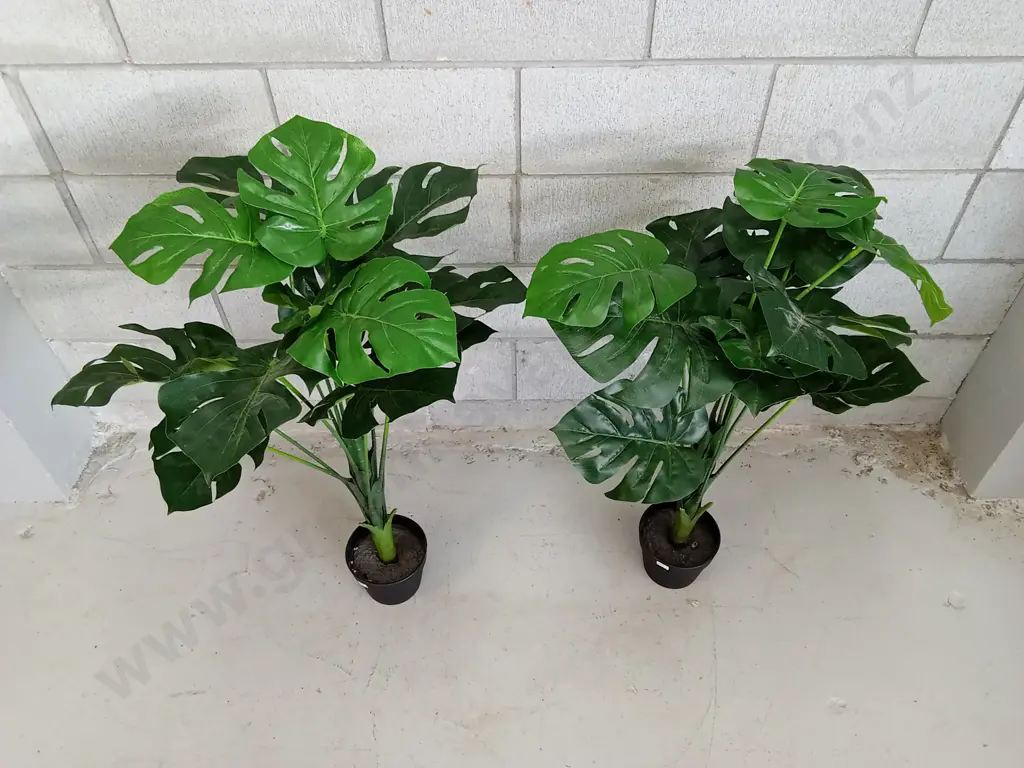 FAKE MONSTERA POT PLANTS, 95CM TALL Image 1++