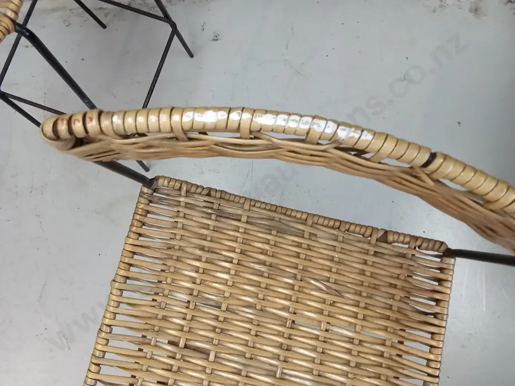 SET OF VARIOUS WOVEN RATTAN STOOLS, TALLEST STOOL IS 90CM Image 1++