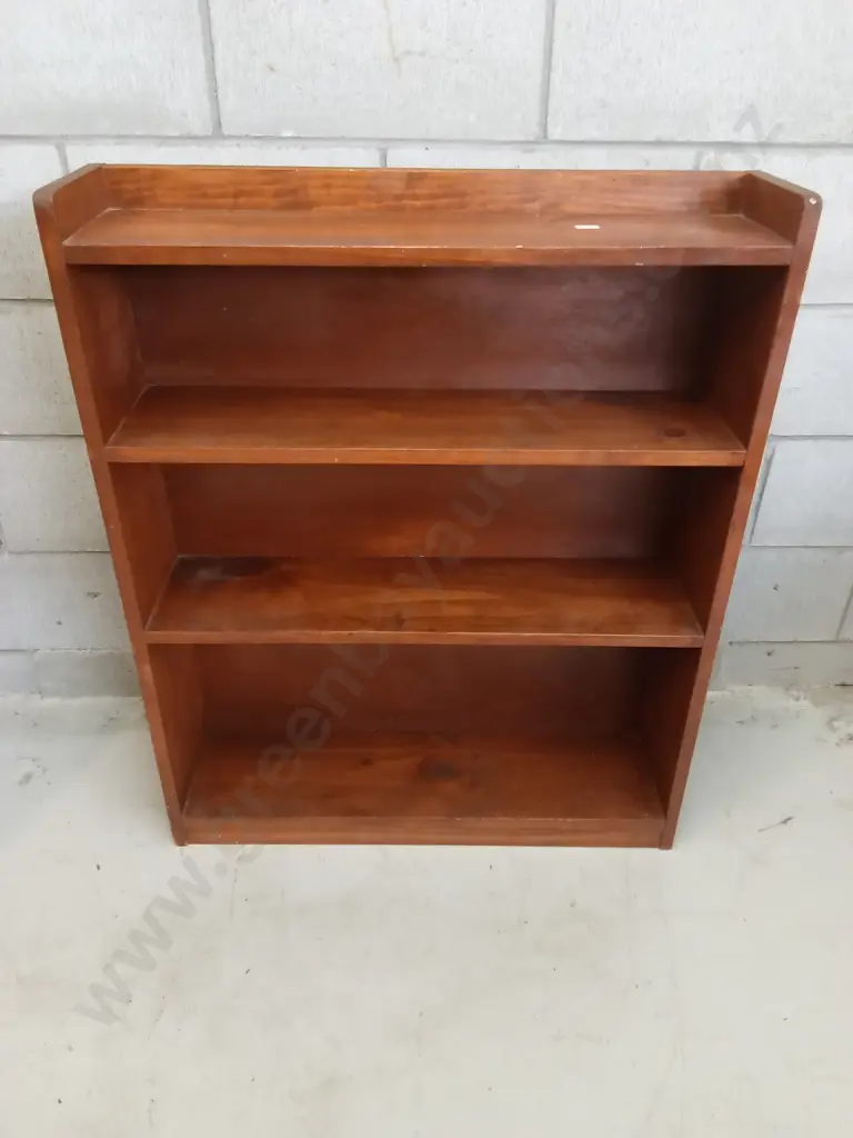 OPEN WOODEN BOOKCASE, H 90CM X W 74CM X D 19CM Image 1++