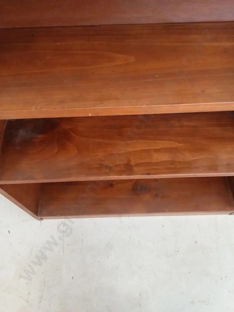 OPEN WOODEN BOOKCASE, H 90CM X W 74CM X D 19CM Image 1++