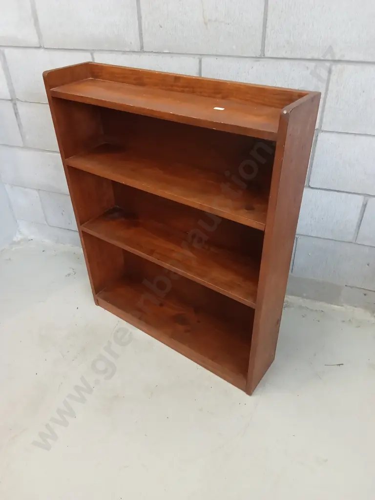 OPEN WOODEN BOOKCASE, H 90CM X W 74CM X D 19CM Image 1++