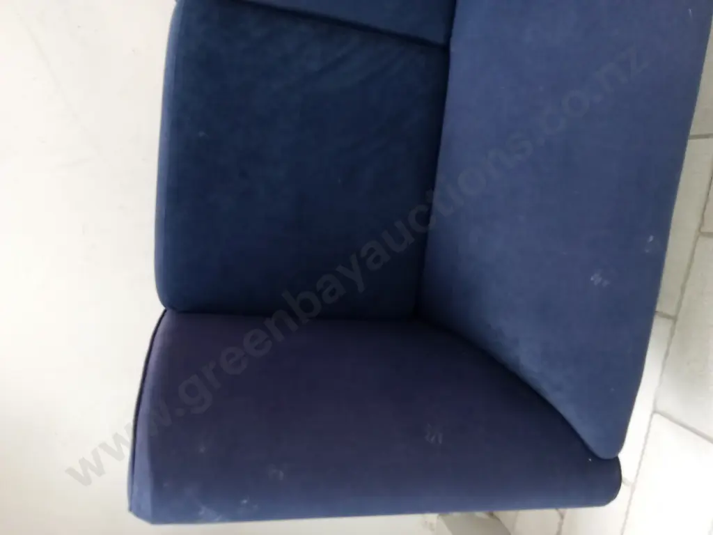 BLUE TWO SEATER COUCH, H 75CM X W 165CM X D 90CM Image 1++