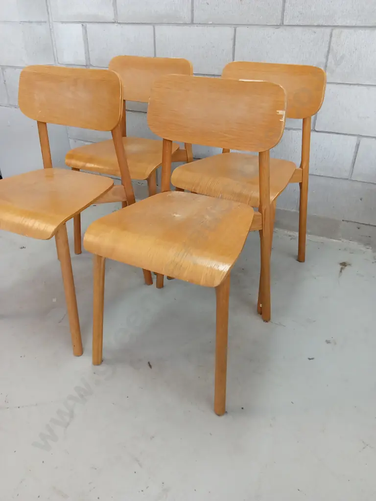 4 WOODEN CHAIRS, 80CM TALL Image 1++