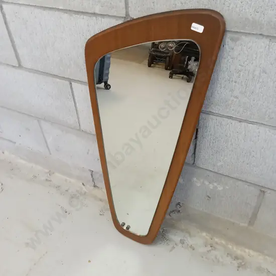 VINTAGE MID-CENTURY MODERN ASYMMETRICAL WALL MIRROR, 73CM TALL