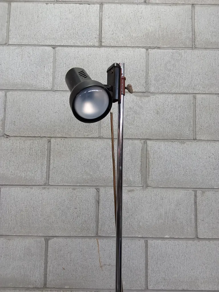 70S/80S VINTAGE SPACE AGE INDUSTRIAL DOUBLE FLOOR LAMP (WORKING), H 168CM Image 1++