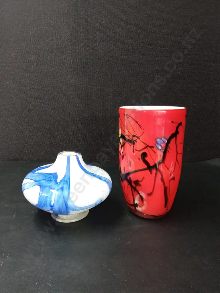 2 GLASS VASES TALLEST H24CM Image 1++
