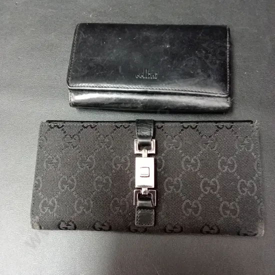 2 BLACK PURSES LONGEST L18.5CM