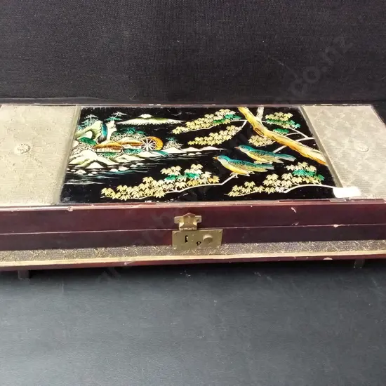 VINTAGE JAPANESE MUSIC JEWELLERY BOX L45CM WORKING