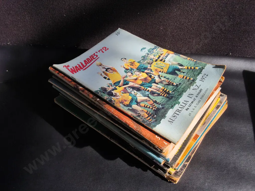 STACK OF VINTAGE RUGBY PUBLICATIONS Image 1++