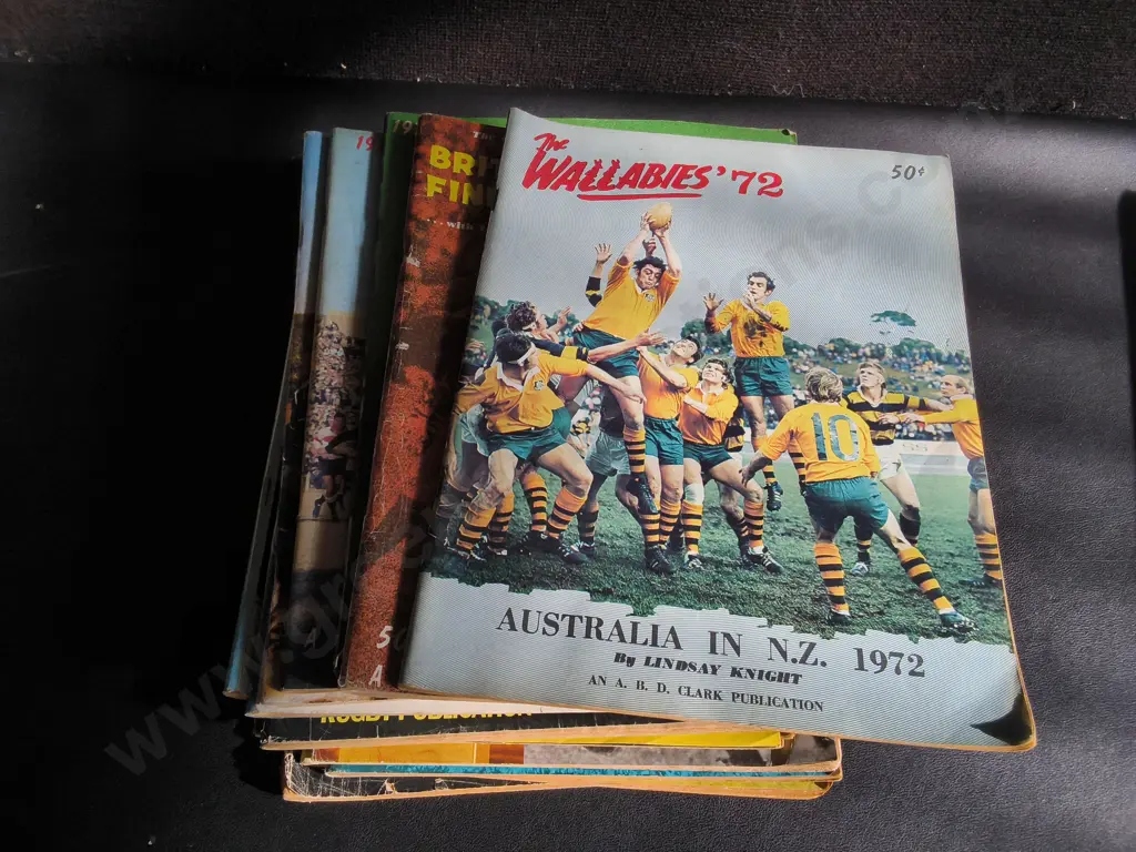 STACK OF VINTAGE RUGBY PUBLICATIONS Image 1++