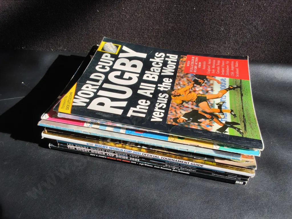 STACK OF VINTAGE RUGBY PUBLICATIONS Image 1++