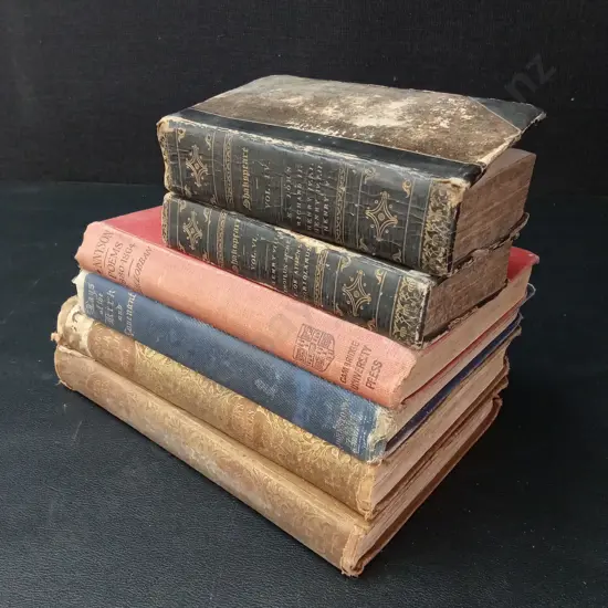 6 ANTIQUE BOOKS