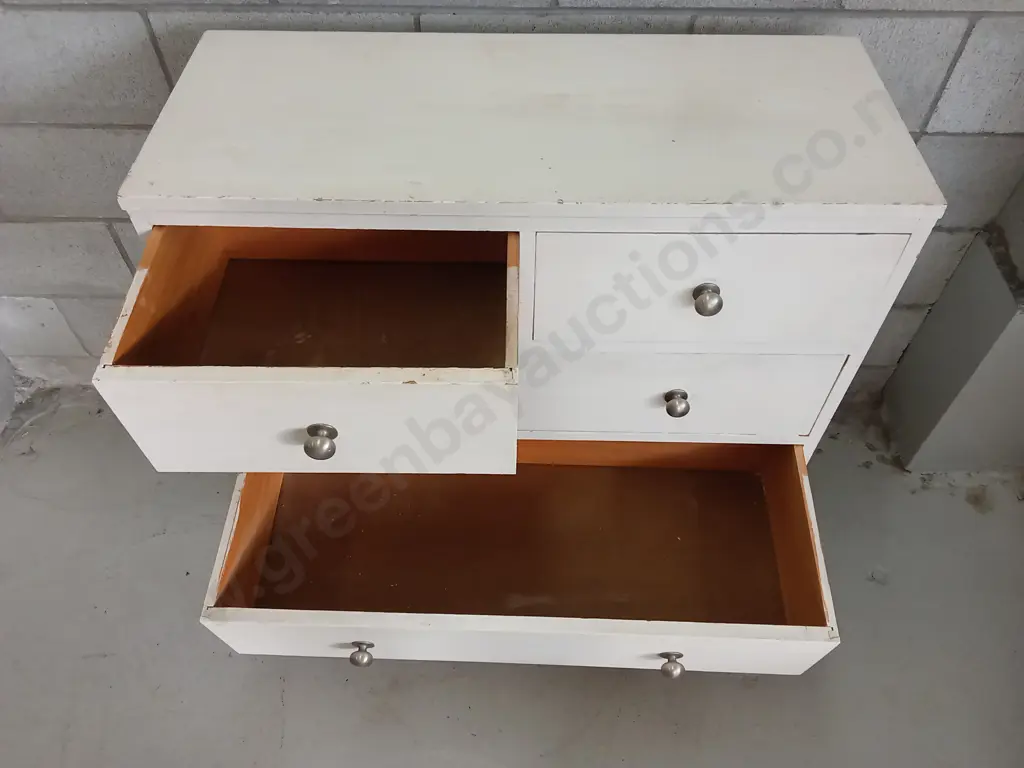 WOODEN CHEST OF DRAWERS, H 93CM X W 89CM X D 37CM Image 1++