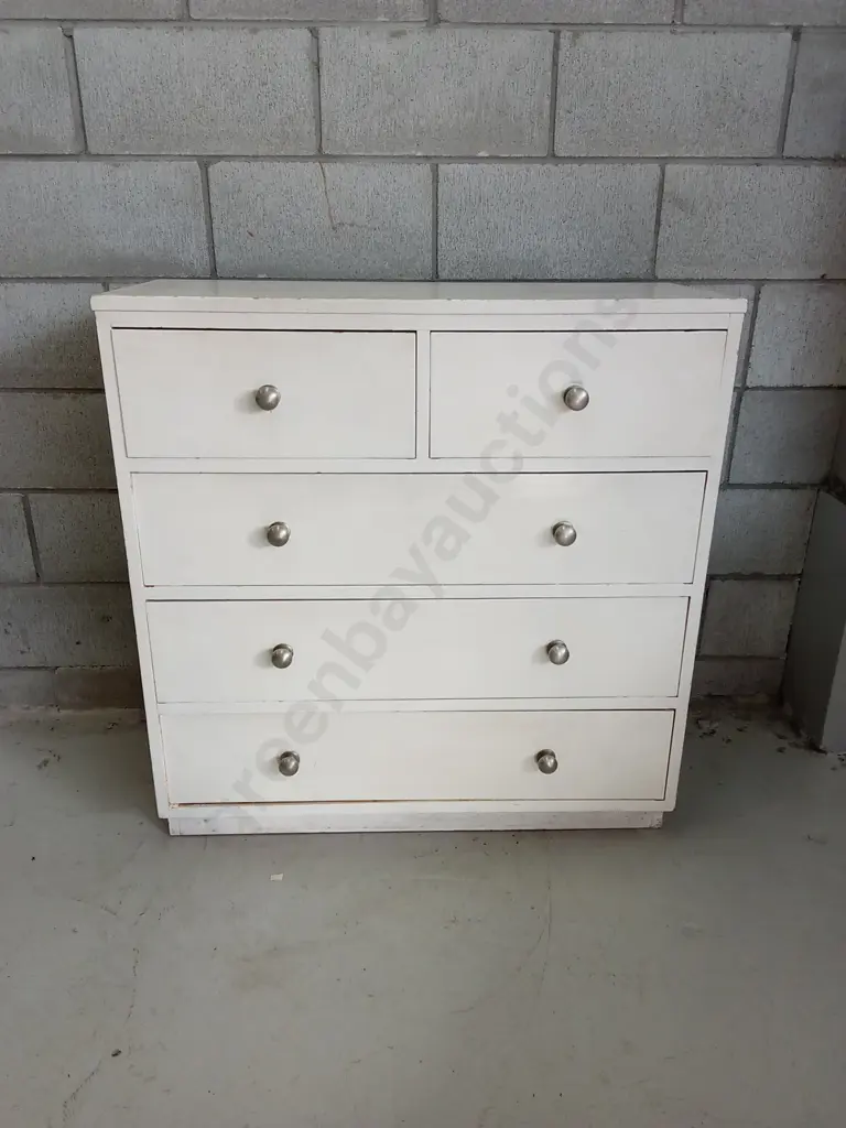 WOODEN CHEST OF DRAWERS, H 93CM X W 89CM X D 37CM Image 1++