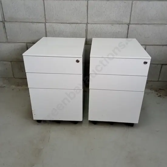 TWO FILING CABINETS, H 60CM X W 39CM X D 52CM