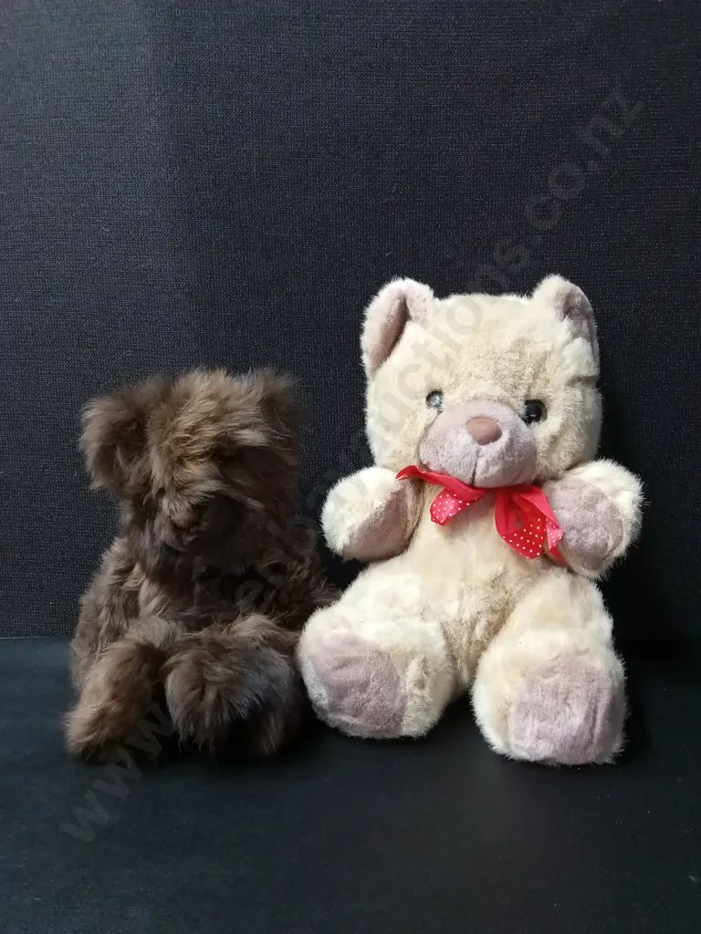 2 TEDDY BEARS TALLEST H33CM Image 1++