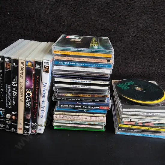 MIX OF CDS AND DVDS