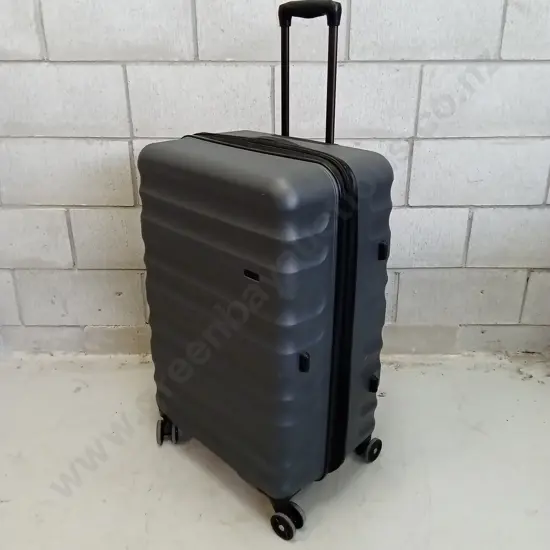 ANTLER SUITCASE WITH LOCK AND KATHMANDU PACKING CUBES, H 78CM W X 50CM X D 32CM