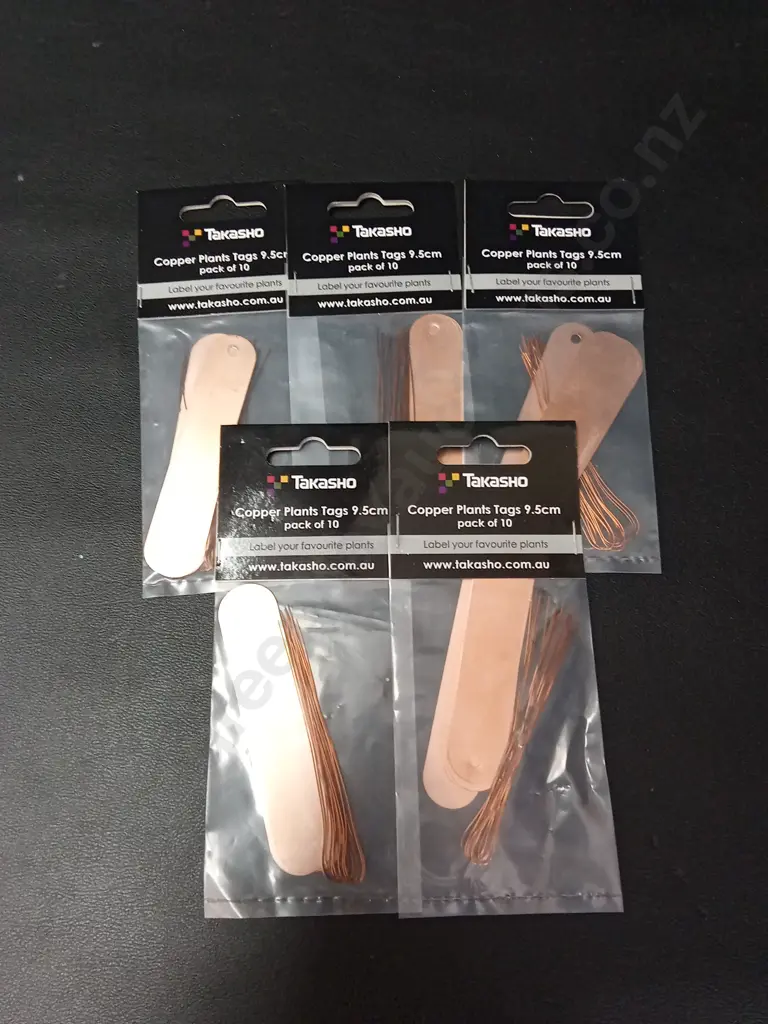 5 TAKASHO COPPER PLANTS TAGS 9.5CM PACKS OF 10 Image 1++