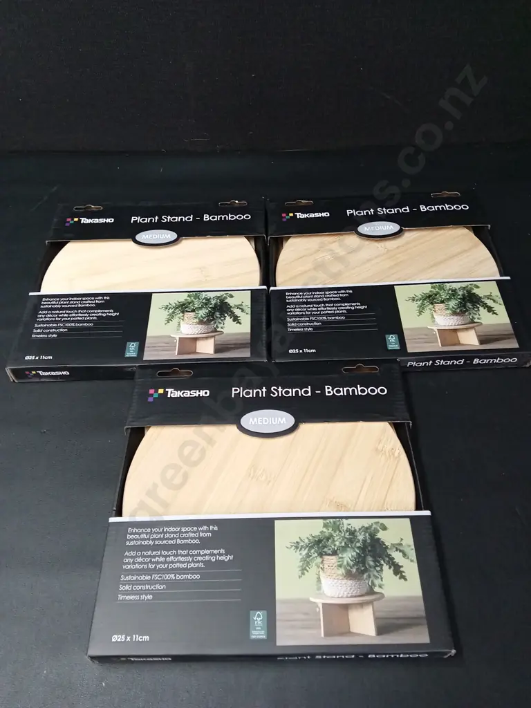 3 BAMBOO TAKASHO PLANT STANDS Image 1++