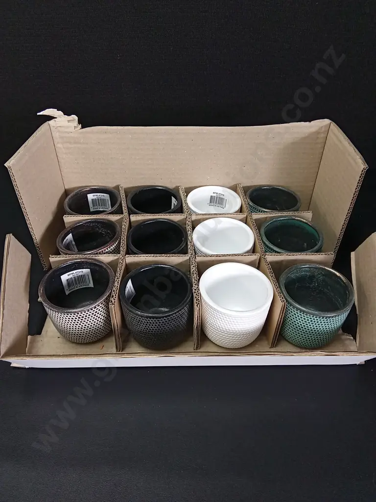 SET OF 12 BRAND NEW MINI PLANT POTS H 6.5CM Image 1++