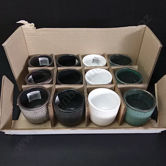SET OF 12 BRAND NEW MINI PLANT POTS H 6.5CM