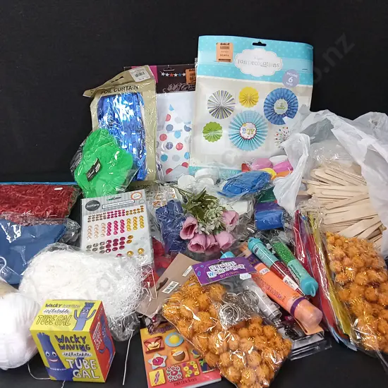 BOX OF CRAFT / PARTY SUPPLIES