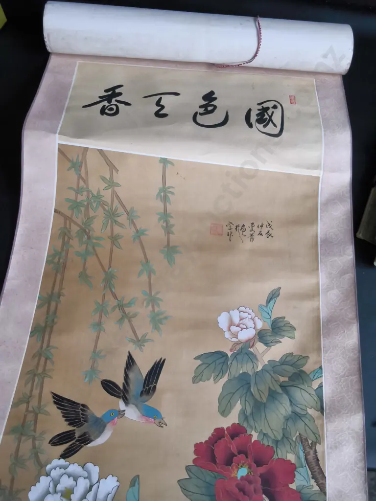 5 VINTAGE CHINESE SCROLLS Image 1++