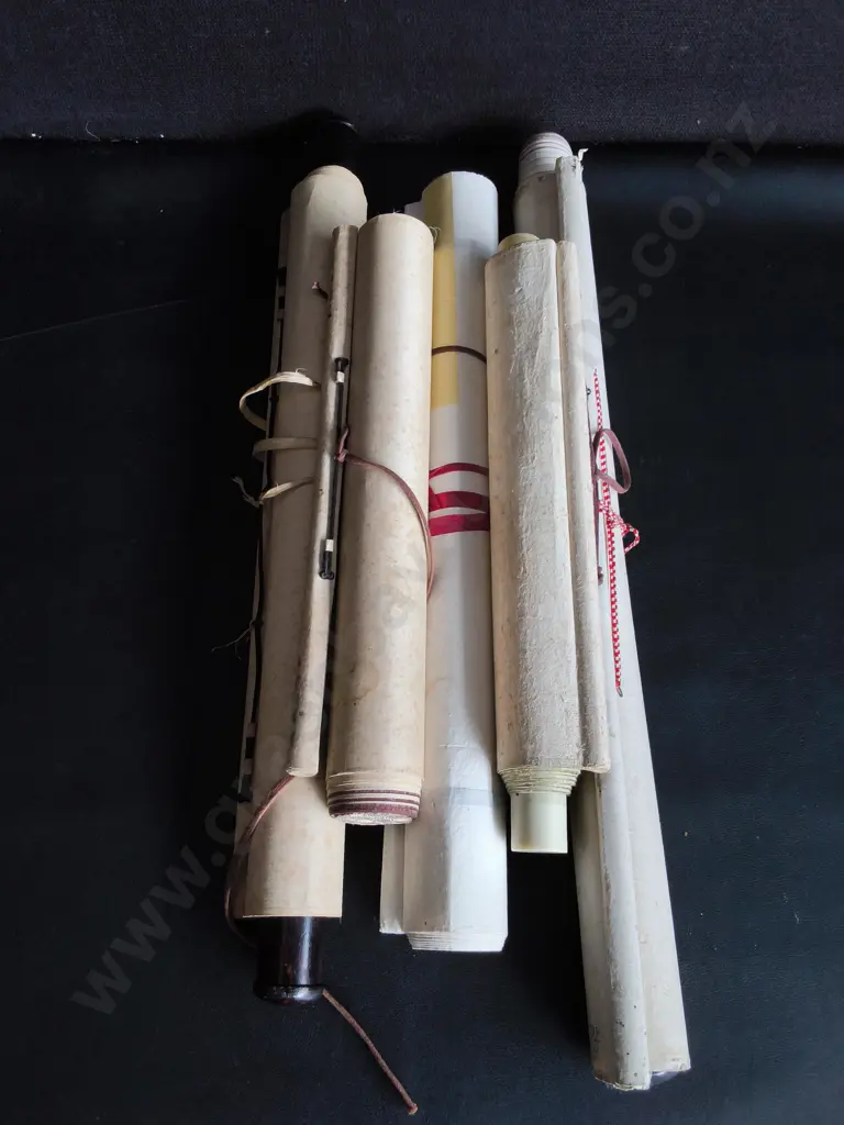 5 VINTAGE CHINESE SCROLLS Image 1++