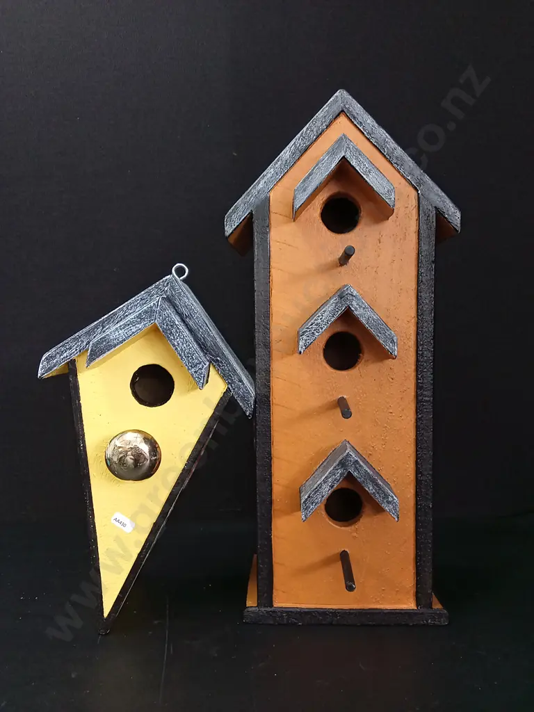2 BIRD HOUSES TALLEST H58CM Image 1++