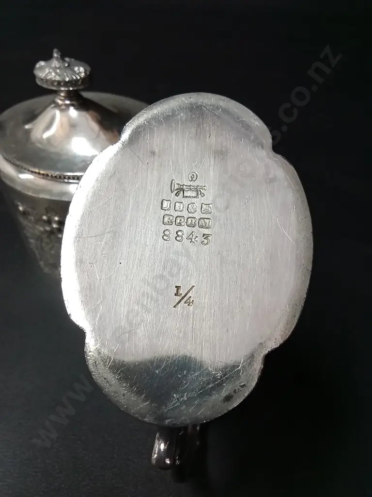 3 PIECES VINTAGE SILVER PLATED TEA SERVICE SET TALLEST H13CM Image 1++