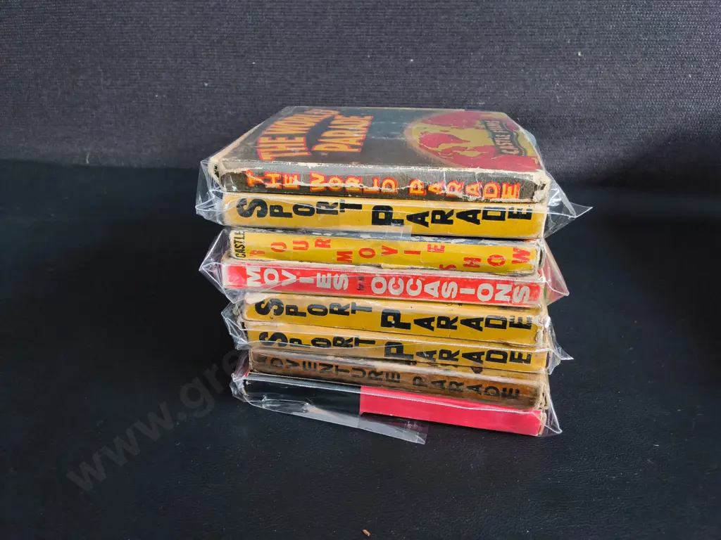 COLLECTION OF VINTAGE CASTLE FILMS HOME MOVIES, 8MM/ 16 MM SILENT FILM REELS WITH ORIGINAL BOXES, 8 TOTAL Image 1++