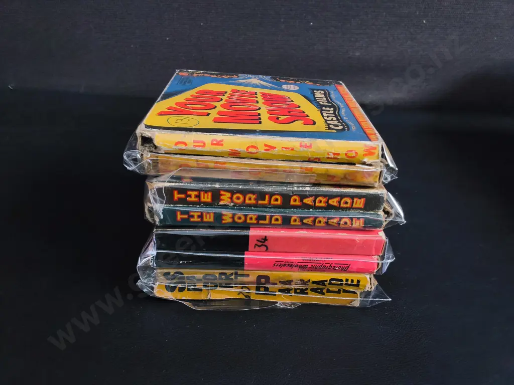 COLLECTION OF VINTAGE CASTLE FILMS HOME MOVIES, 8MM/ 16 MM SILENT FILM REELS WITH ORIGINAL BOXES, 8 TOTAL Image 1++