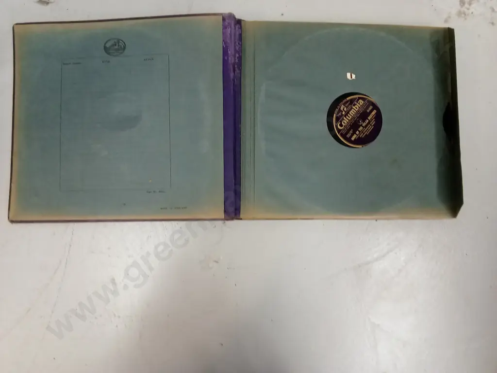 VINTAGE HMV GRAMOPHONE WITH RECORD ALBUM BOOK Image 1++