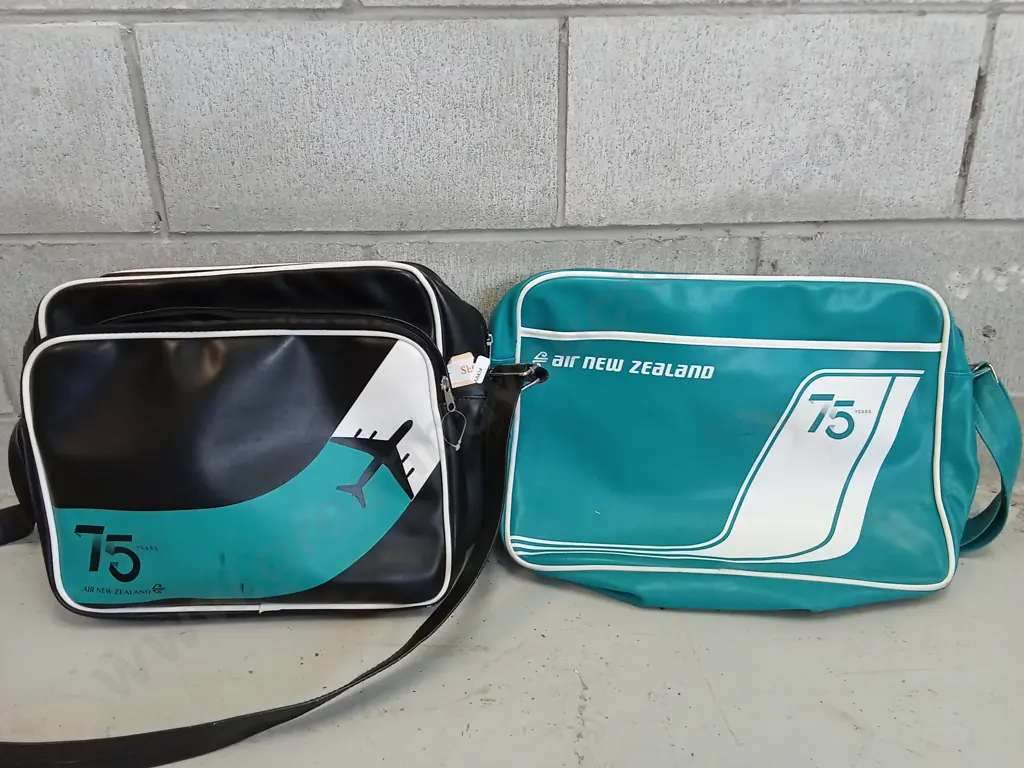 75TH ANNIVERSARY AIR NEW ZEALAND FLIGHT BAGS, APPROXIMATELY 40CM X 30CM FOR BLUE BAG Image 1++