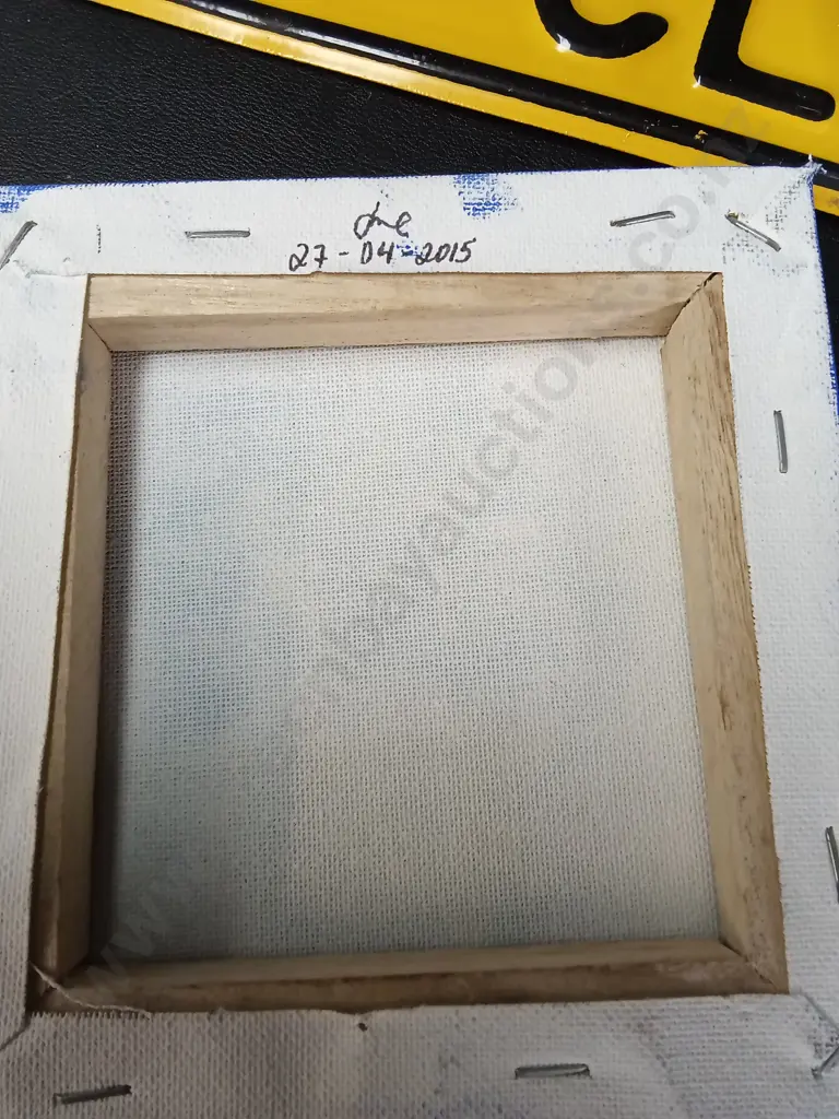 PLEASE KEEP CLEAR SIGN L35CM,  SOLD TAPE AND 4 CANVASES Image 1++
