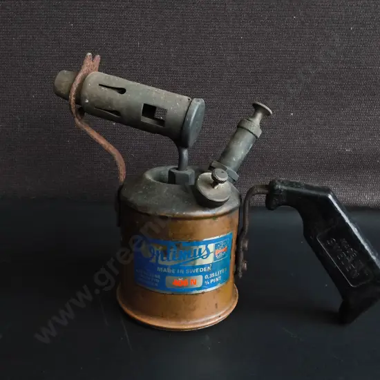 VINTAGE OPTIMUS NO. 406N BRASS KEROSENE/PARAFFIN BLOWTORCH MADE IN SWEDEN
