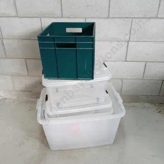 6 PLASTIC BOXES