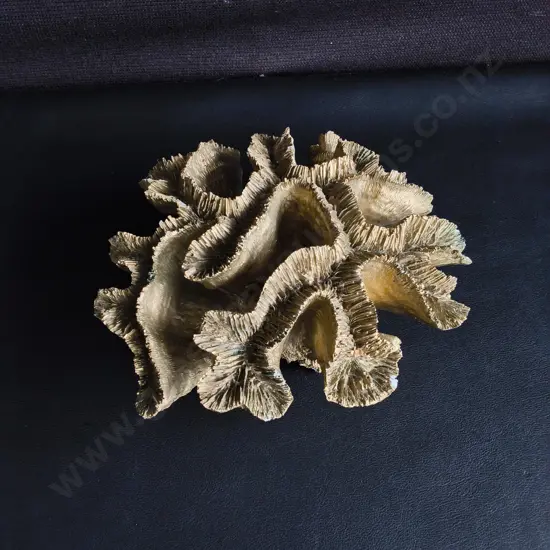 GOLD TONED CORAL DISPLAY PIECE, RESIN, W APPROX 21 CM