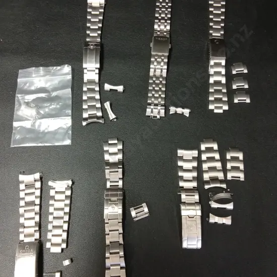 WATCH BRACELETS STAMPED ROLEX, OMEGA AND TISSOT